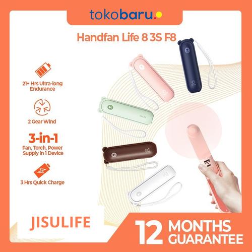 [EZO.7200090] Jisulife Hand Fan Life8 F8 2S 2000 mAh - Kipas Angin Tangan dan Power Bank
