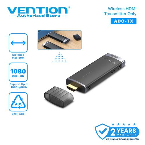 [EZO.7200117] Vention Wireless HDMI Dongle Video Transmitter Receiver Display TV HD