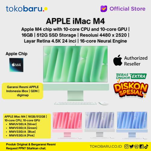 [EZO.7200118] Apple iMac with Retina 4.5K display: Apple M4 chip with 10‑core CPU and 10‑core GPU, 16GB, 512GB SSD Ibox