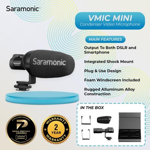 [EZO.7200138] Saramonic Vmic Mini Ultra-Compact Camera-Mount Shotgun Microphone