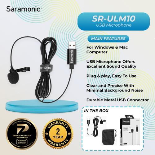 [EZO.7200142] Saramonic SR-ULM10 Omni-directional USB Lavalier Microphone