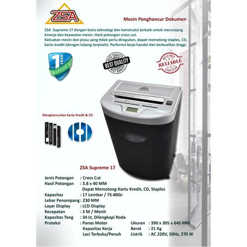 [EZO.7200173] PENGHANCUR KERTAS | ZSA SUPREME 17 / 24 | ORIGINAL | GARANSI RESMI