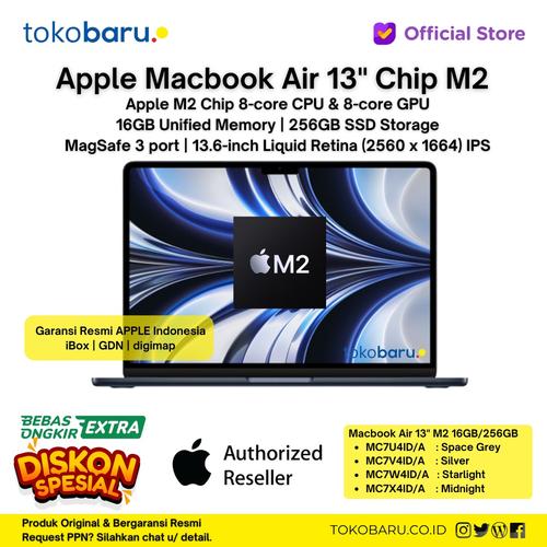 [EZO.7200198] Apple Macbook Air M2 Chip 2022 16GB/256GB IBOX