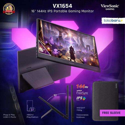 [EZO.7200203] Monitor Gaming ViewSonic Portable 16"  IPS 144Hz AMD FreSync FHD - VX164