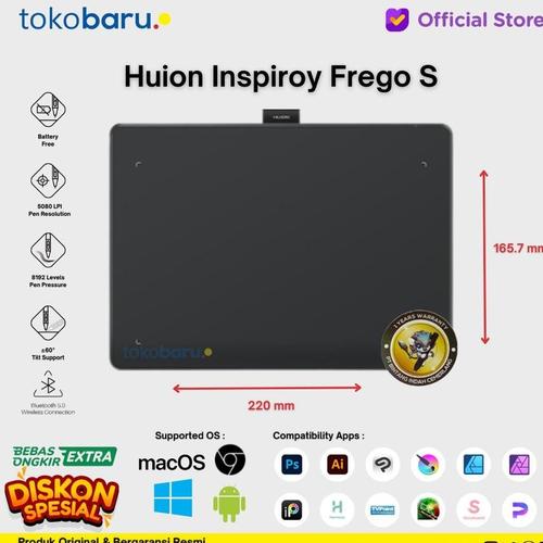[EZO.7200249] Huion Inspiroy Frego S L310 & M L610 Pen Tablet Bluetooth