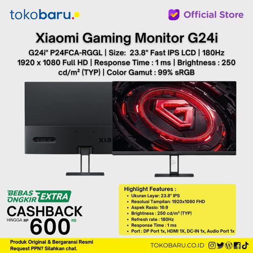 [EZO.7200258] Xiaomi Mi Monitor 24" G24i 180Hz Fast-IPS FreeSync Gaming Garansi Resmi