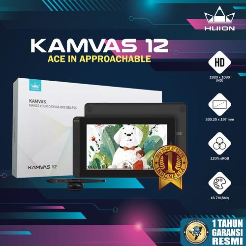 [EZO.7200290] Huion Kamvas 12 Pen Display For Begginers  FHD 8192-Preasure Level GS-1161 - Garansi Resmi