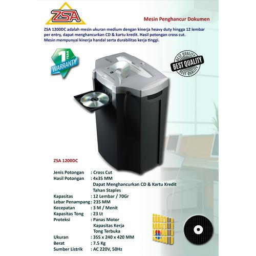 [EZO.7200292] Mesin Penghancur Kertas ZSA 1200 DC / Paper Shredder ZSA 1200DC