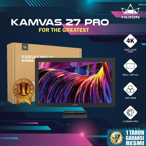 [EZO.7200315] Huion Kamvas 27 Pro 4K Profesional Drawing Display GT2701 - Garansi resmi