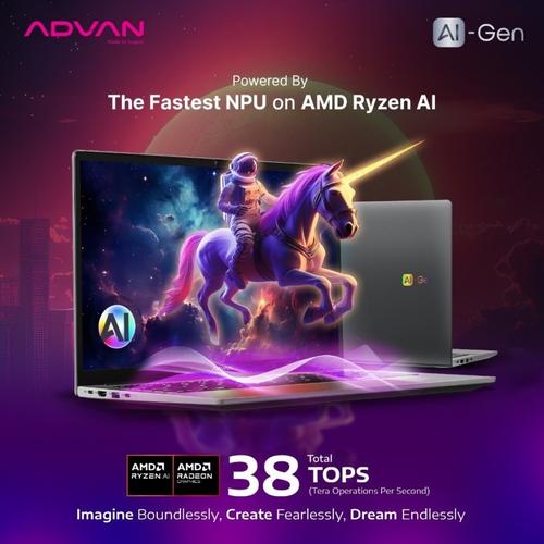 [EZO.7200351] Advan AI GEN Ryzen 7 8845HS 16GB 512GB Radeon 780M FHD IPS 100% sRGB WIN