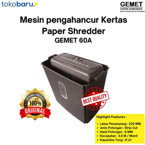 [EZO.7200709] GEMET 60A Mesin Penghancur Kertas Paper Shredder