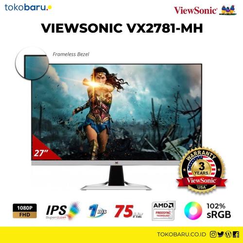 [EZO.7200770] LED Monitor VIEWSONIC VX2781-MH 27 Inch 75Hz Full HD HDMI VGA