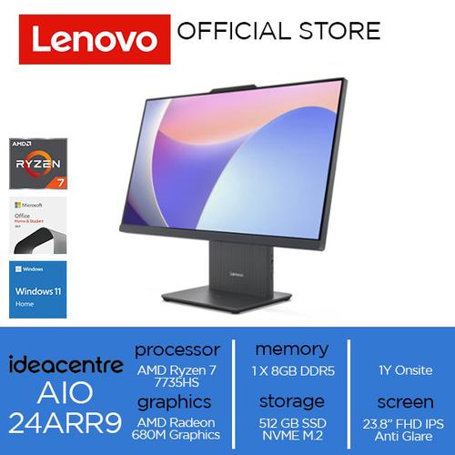 [EZO.2000004] Lenovo IdeaCentre AIO 24ARR9 Ryzen 7 7735HS 8GB 512GB W11 OHS