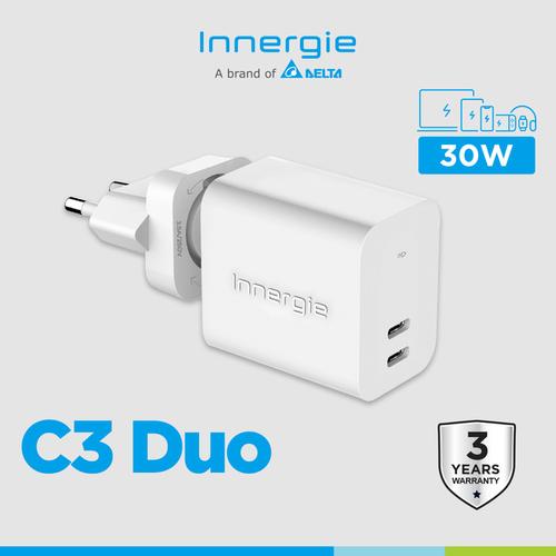[EZO.2000006] Charger INNERGIE C3 Duo 30W Type C 2 Port PD Fast Charging