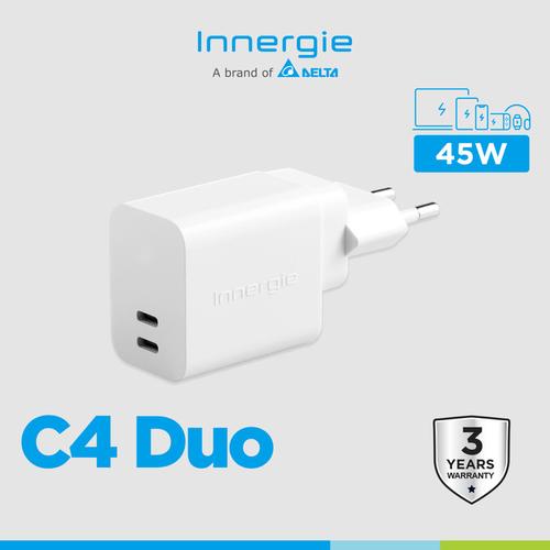 [EZO.2000007] Charger INNERGIE C4 Duo 45W Type C 2 Port PD 3.0 PPS SFC Fast Charging