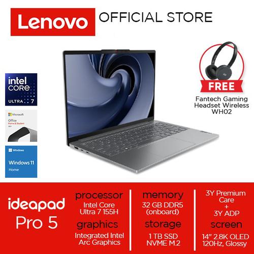[EZO.2000009] Lenovo IdeaPad Pro 5 14IMH9 Core Ultra 7 155H 32GB 1TB W11 OHS 14" OLED