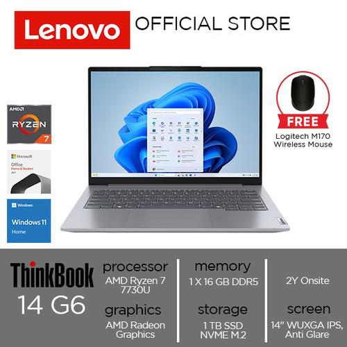 [EZO.2000016] Lenovo ThinkBook 14 G6 ABP Ryzen 7 7730U 16GB 1TB W11 OHS