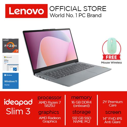 [EZO.2000032] Lenovo IdeaPad Slim 3 14ABR8 Ryzen 7 5825U 16GB 512GB SSD W11 OH24