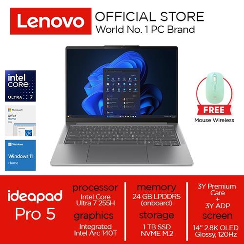 [EZO.2000049] Lenovo IdeaPad Pro 5i 14IAH10 Core Ultra 7 255H 24GB 1TB SSD W11 OHS 2024 2.8K OLED