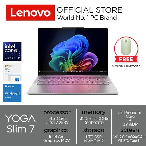 [EZO.2000071] Lenovo Yoga Slim 7 14ILL10 Aura Edition Core Ultra 7 258V 32GB 1TB SSD W11 OHS 2.8K OLED Touch