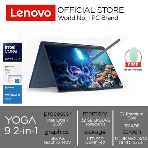 [EZO.2000076] Lenovo Yoga 9i 2-in-1 14ILL10 Core Ultra 7 258V 32GB 1TB SSD W11 OHS OLED