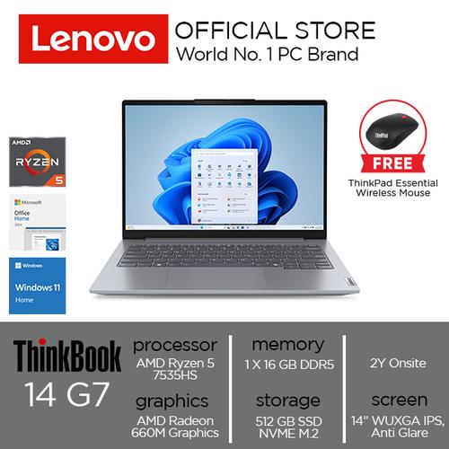 [EZO.2000082] Lenovo ThinkBook 14 G7 ARP Ryzen 5 7535HS 16GB 512GB SSD W11 OHS