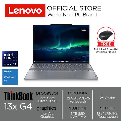 [EZO.2000084] Lenovo ThinkBook 13x G4 IMH Core Ultra 9 185H 32GB 1TB SSD W11 Pro Touch
