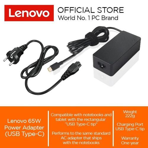 [EZO.2000097] Lenovo Lenovo 65W AC Power Adapter Charger (USB Type-C tip)