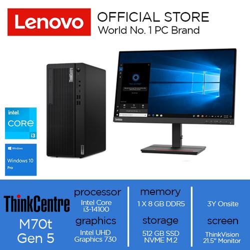 [EZO.2000110] Lenovo ThinkCentre M70t Gen 5 Core i3-14100 8GB 512GB SSD W11 Pro