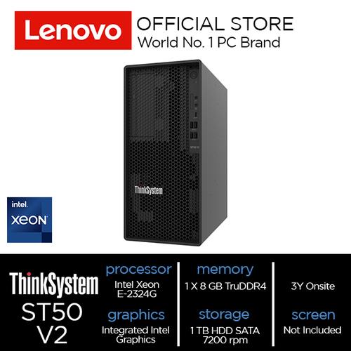 [EZO.2000117] Lenovo ThinkSystem V2 ST50 Server Intel Xeon E-2324G 8 GB 1 TB SATA