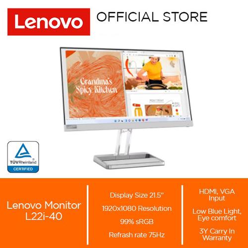 [EZO.2000156] Lenovo Monitor L22i-40 21.5" IPS 75Hz