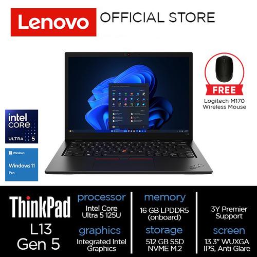 [EZO.2000162] Lenovo ThinkPad L13 Gen 5 (Intel) Core Ultra 5 125U 16GB 512GB W11 Pro