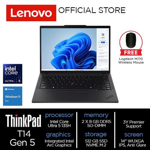 [EZO.2000169] Lenovo ThinkPad T14 Gen 5 Core Ultra 5 135H 16GB 512GB SSD WIN 11 PRO