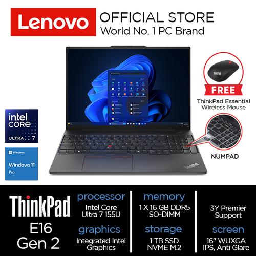 [EZO.2000170] Lenovo ThinkPad E16 Gen 2 Core Ultra 7 155U 16GB 1TB SSD Win 11 Pro