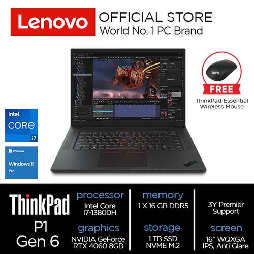 [EZO.2000181] Lenovo ThinkPad P1 Gen 6 Core i7-13800H 16GB 1TB W11 Pro RTX 4060 8GB