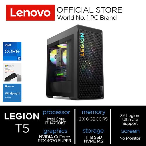 [EZO.2000190] Lenovo Legion T5 26IRB8 Core i7-14700KF 16GB 1TB RTX 4070 SUPER 12GB W11 OHS