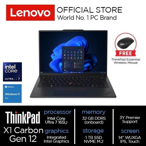 [EZO.2000198] Lenovo ThinkPad X1 Carbon Gen 12 Core Ultra 7 165U 32GB 1TB W11 Pro Touch