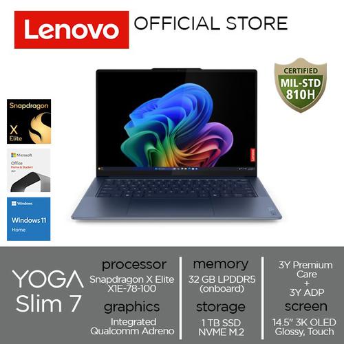 [EZO.2000205] Lenovo Yoga Slim 7X 14Q8X9 Snapdragon X Elite X1E-78-100 32GB 1TB WIN11 OHS TOUCH