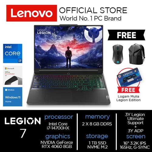 [EZO.2000206] Lenovo Legion 7 16IRX9 Core i7-14700HX 16GB 1TB RTX 4060 8GB W11 OHS