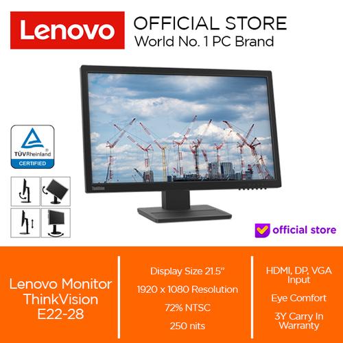 [EZO.2000315] Lenovo Monitor ThinkVision E22-28 IPS 4ms 60 Hz IPS 21.5"