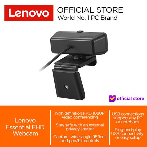 [EZO.2000317] Lenovo FHD Webcam with Full Stereo Dual Built-in mics | FHD 1080P 2.1