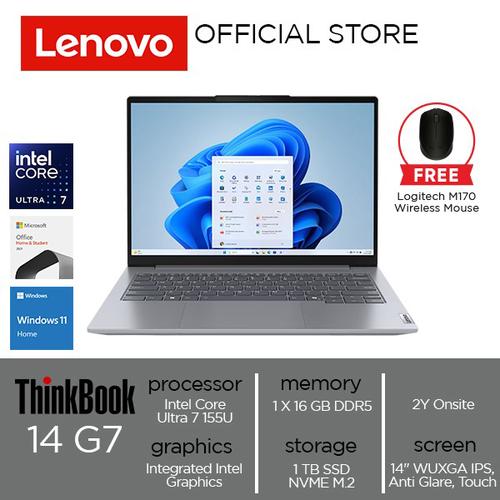 [EZO.2000362] Lenovo ThinkBook 14 G7 IML Core Ultra 7 155U 16GB 1TB W11 OHS Touch