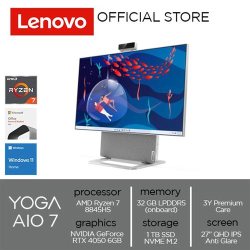 [EZO.2000370] Lenovo Yoga AIO 7 27APH8 Ryzen 7 8845HS 32GB 1TB RTX 4050 6GB