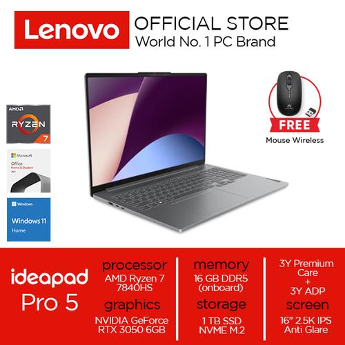 [EZO.2000403] Lenovo IdeaPad Pro 5 16APH8 Ryzen 7 7840HS 16G 1TB RTX 3050 6GB W11OHS