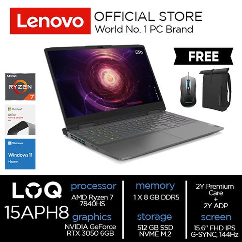 [EZO.2000405] Lenovo LOQ 15APH8 Ryzen 7 7840HS 8GB 512GB RTX 3050 6GB W11 OHS