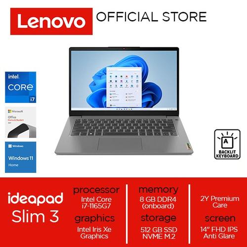 [EZO.2000450] Lenovo IdeaPad Slim 3i 14ITL6 Core i7-1165G7 8GB 512GB W11+OHS