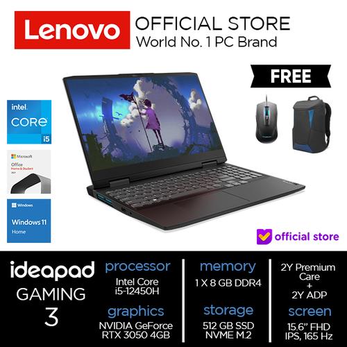 [EZO.2000492] Lenovo IdeaPad Gaming 3 15IAH7 Core i5-12450H 8GB 512GB RTX3050 4GB