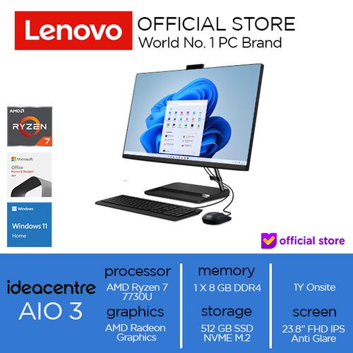 [EZO.2000503] Lenovo IdeaCentre AIO 3 24ALC6 Ryzen 7 7730U 8GB 512GB SSD W11+OHS