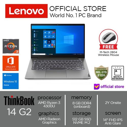 [EZO.2000527] Lenovo ThinkBook 14 G2 Ryzen 3 4300U 12 GB 512 SSD SP