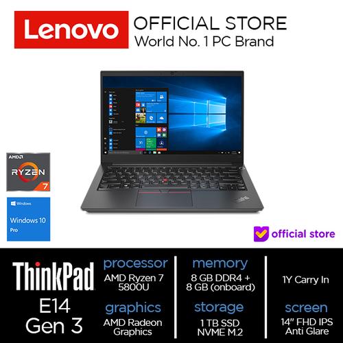 [EZO.2000529] Lenovo ThinkPad E14 Gen 3 (AMD) Ryzen 7 5800U 16GB 1TB SSD W10Pro